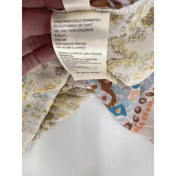 Free People “Bellini” Patchwork Adjustable Tank Oversized Small BOHO Festival EC - Picture 10 of 11